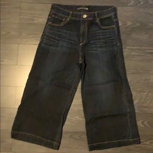 Express Wide Leg Cropped Jeans
